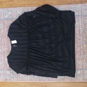 Black Lace Babydoll Blouse